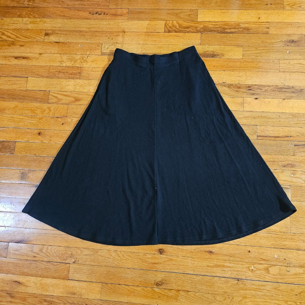 Reformation Black A Line Midi Skirt Large